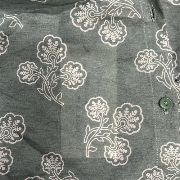 Joie Sage Green Floral Button-Up Cropped Blouse Size Small NWT - Picture 8 of 8